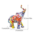 Graffiti elephant resin figurine living room home decor
