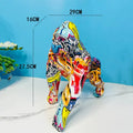 Graffiti street art gorilla sculpture living room resin decor