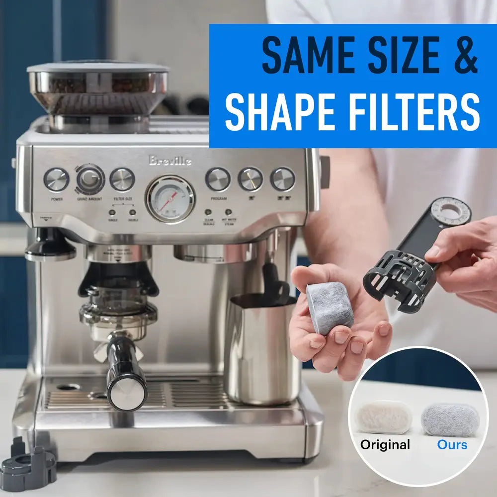 Gray charcoal espresso machine water filter 6 pack kitchen accessory
