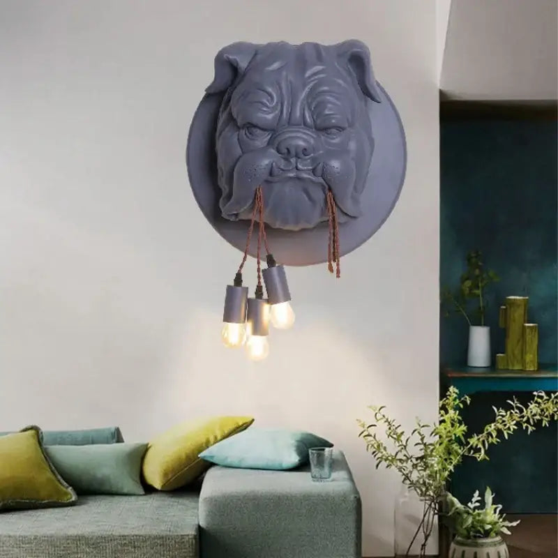 Gray decorbites bulldog led wall lamp for living room