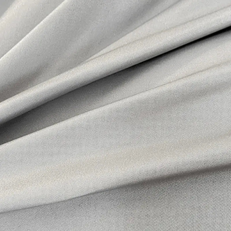 Gray double color blocked ice silk bedding set bedroom duvet cover