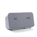 Gray & peach cotton swab holder bathroom wall organizer compartment