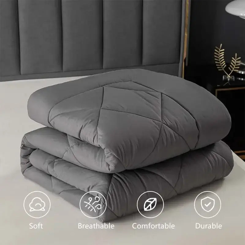 Gray quilted cozy quilt set bedroom soft comforter