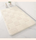 Gray textured striped floor mat bathroom non slip carpet