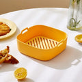 Green and black silicone air fryer pot – kitchen baking tray