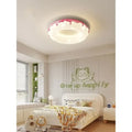 Green and white doughnut ceiling light bedroom eye protection led