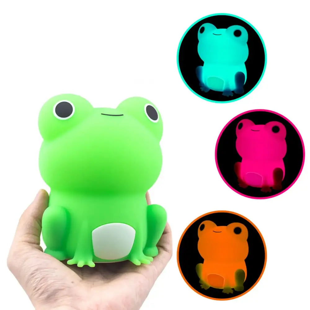Green silicone frog night light bedroom dimmable lamp
