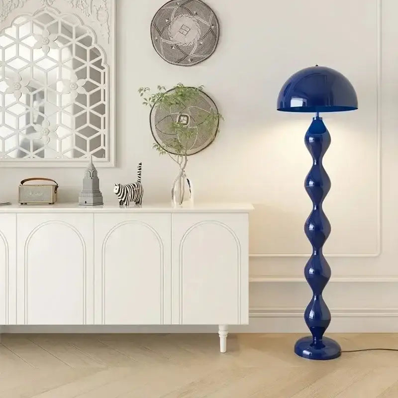 Green wavy circle mushroom floor lamp living room lighting