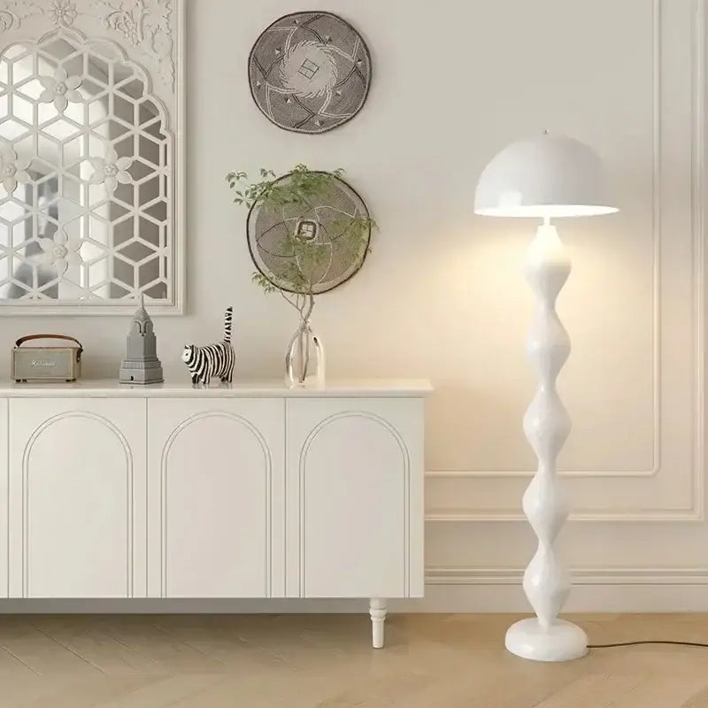 Green wavy circle mushroom floor lamp living room lighting