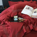 Grey hollow lace egyptian cotton bedding set bedroom decor