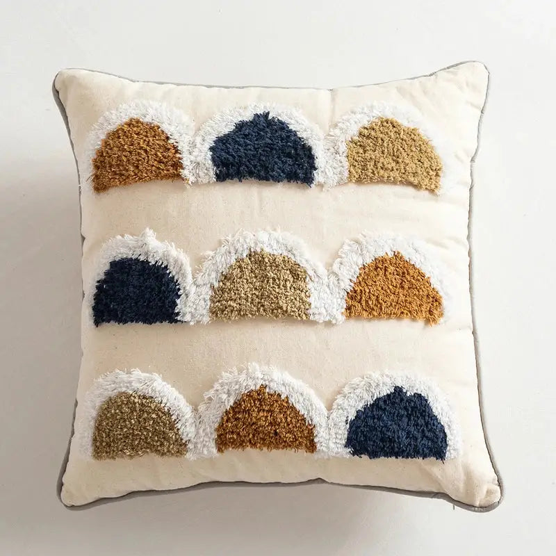 Handmade moroccan geometric pillow cover cream living room decor