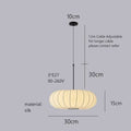 Handmade silk pumpkin pendant light for dining room