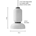 Handmade white paper chandelier with black rim for dining room