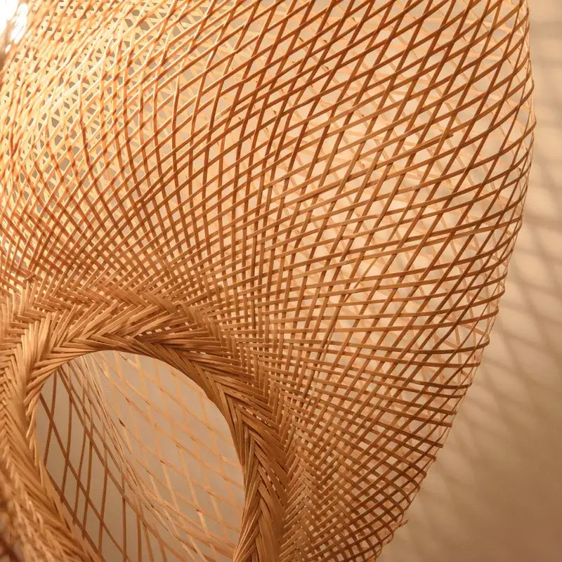 Handmade woven decorbites bamboo chandelier for dining room