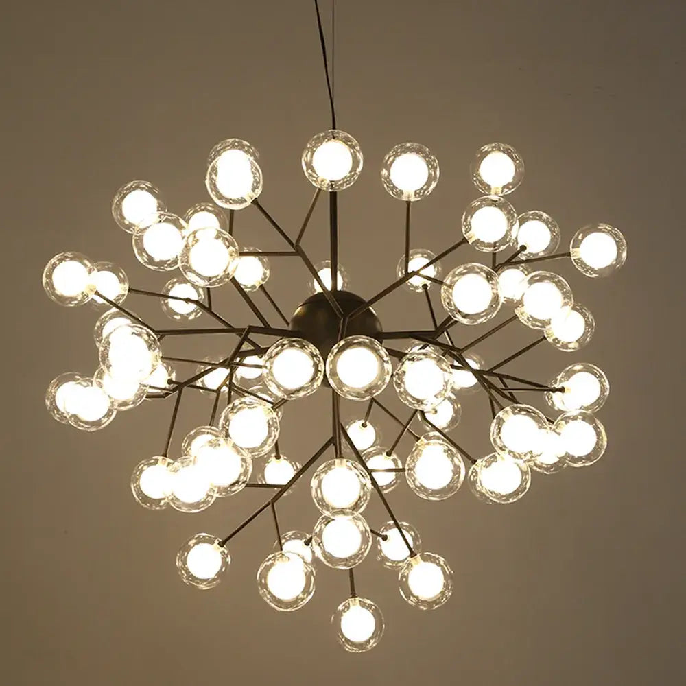 Heracleum firefly gold glass ball chandelier dining room light