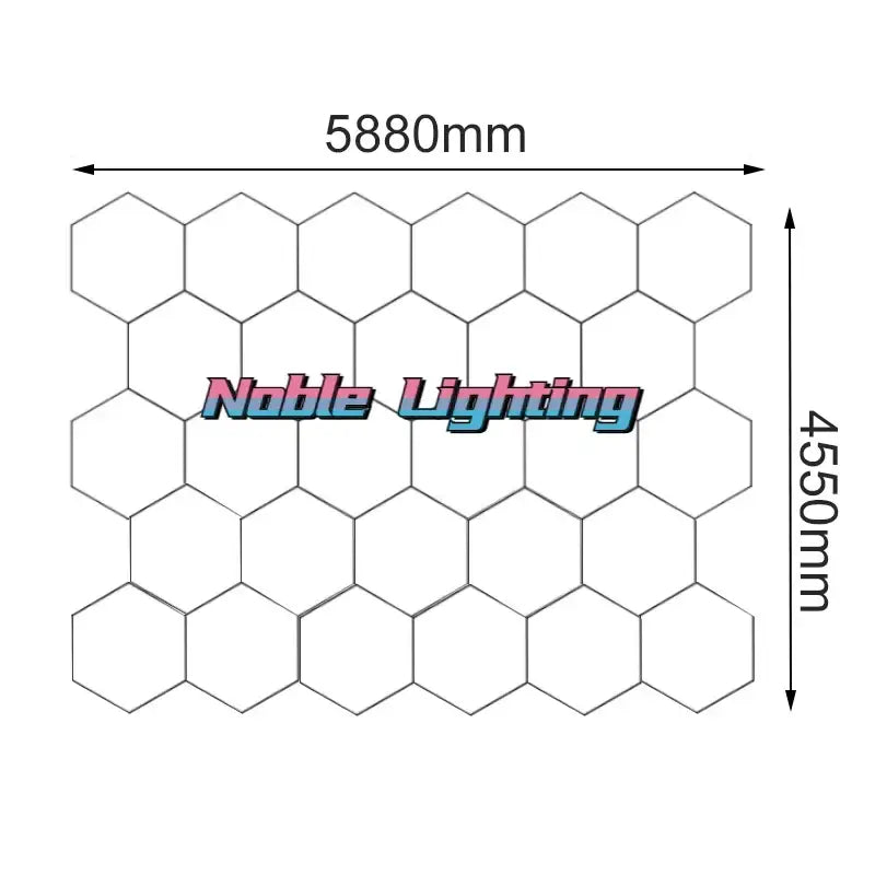 Hexagon led car detailing light noble logo garage ceiling panel