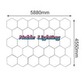 Hexagon led car detailing light noble logo garage ceiling panel