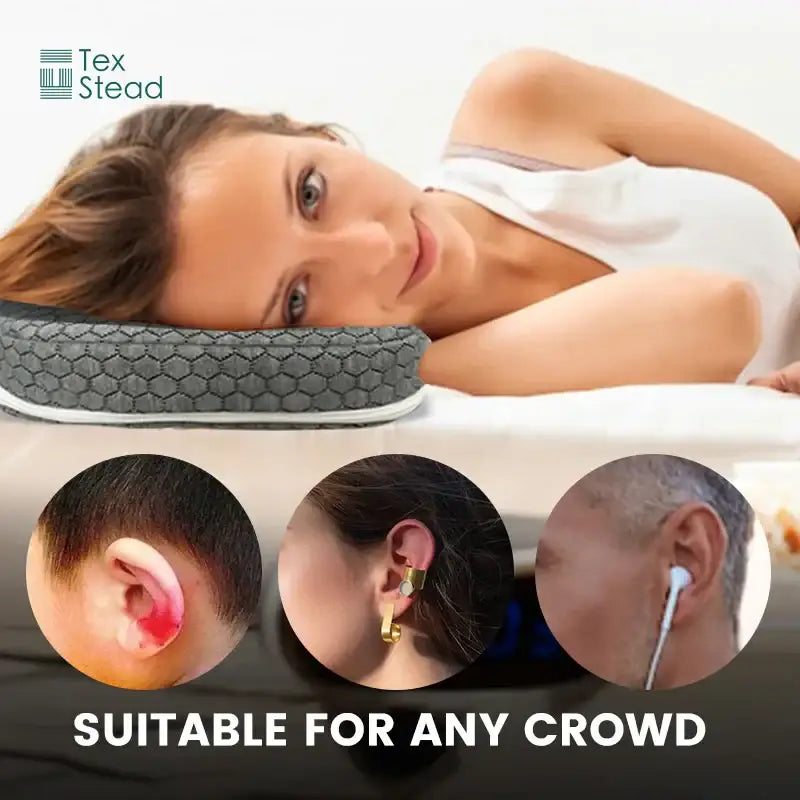 Hexagonal gray ear guard pillow bedroom side sleeper support