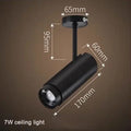 Industrial black adjustable focus track spotlights living room light