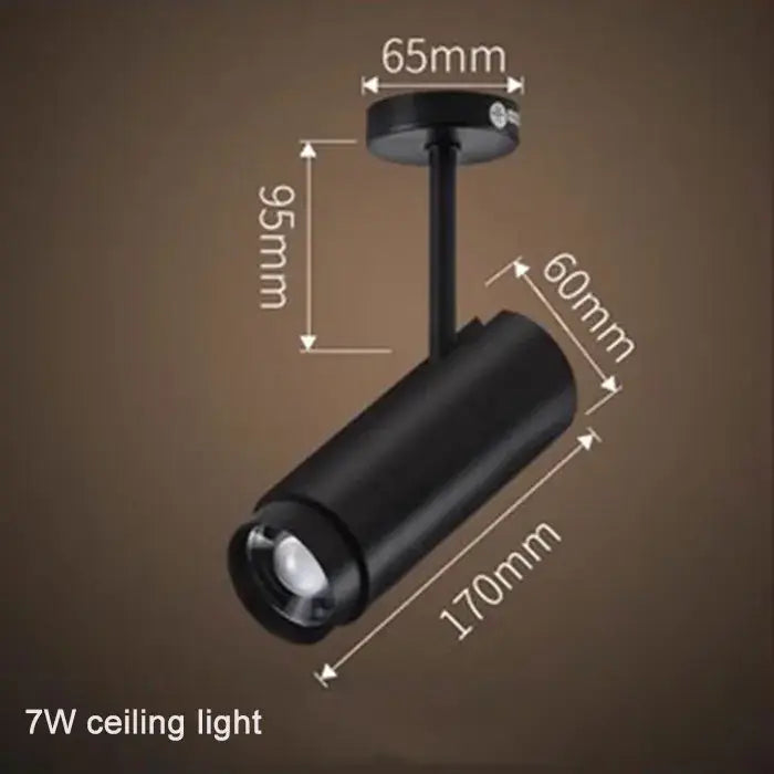 Industrial black adjustable focus track spotlights living room light