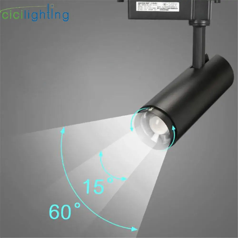 Industrial black adjustable focus track spotlights living room light