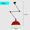 Industrial black adjustable long arm pendant light for living room
