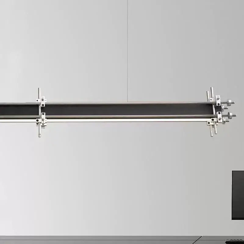 Industrial black and chrome pendant chandelier – dining room light