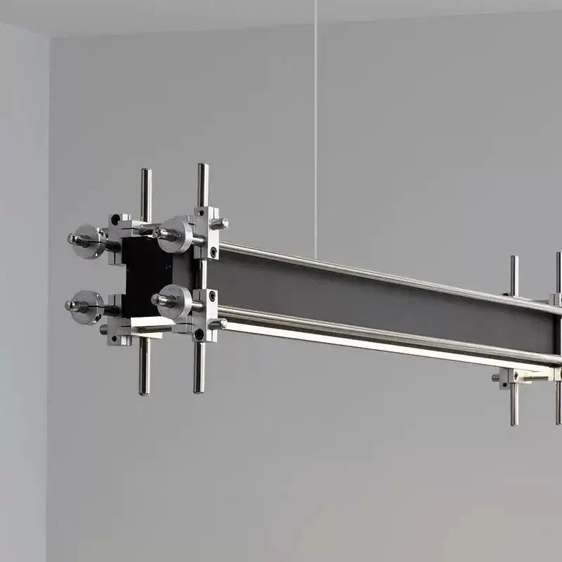 Industrial black and chrome pendant chandelier – dining room light