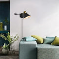 Industrial black & brass dimmable wall lamp bedroom light