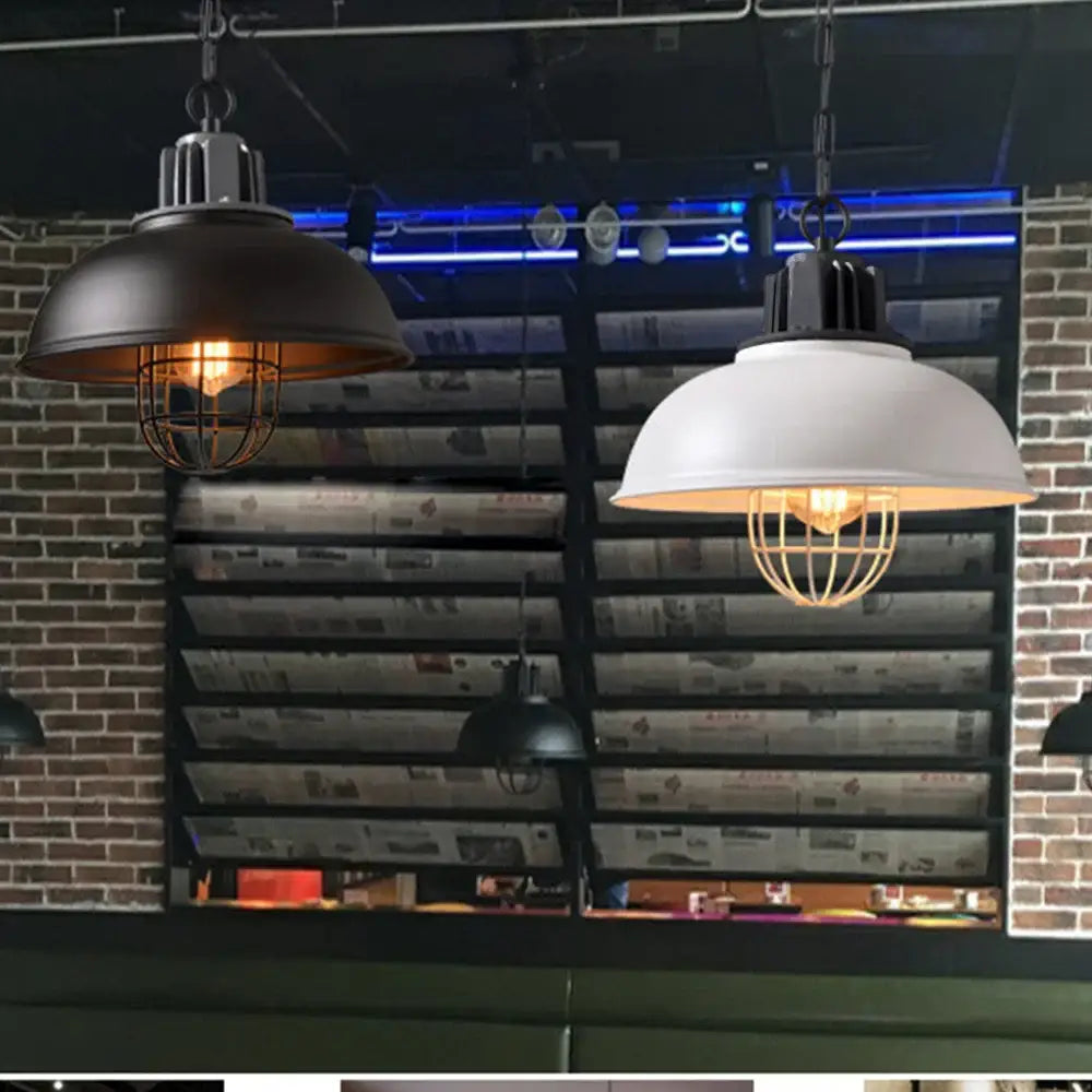 Industrial black & brass iron pendant light kitchen lighting