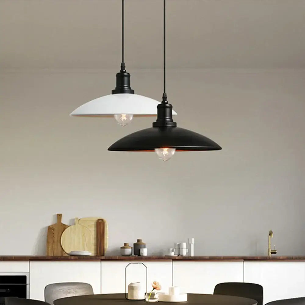 Industrial black & brass iron pendant light kitchen lighting