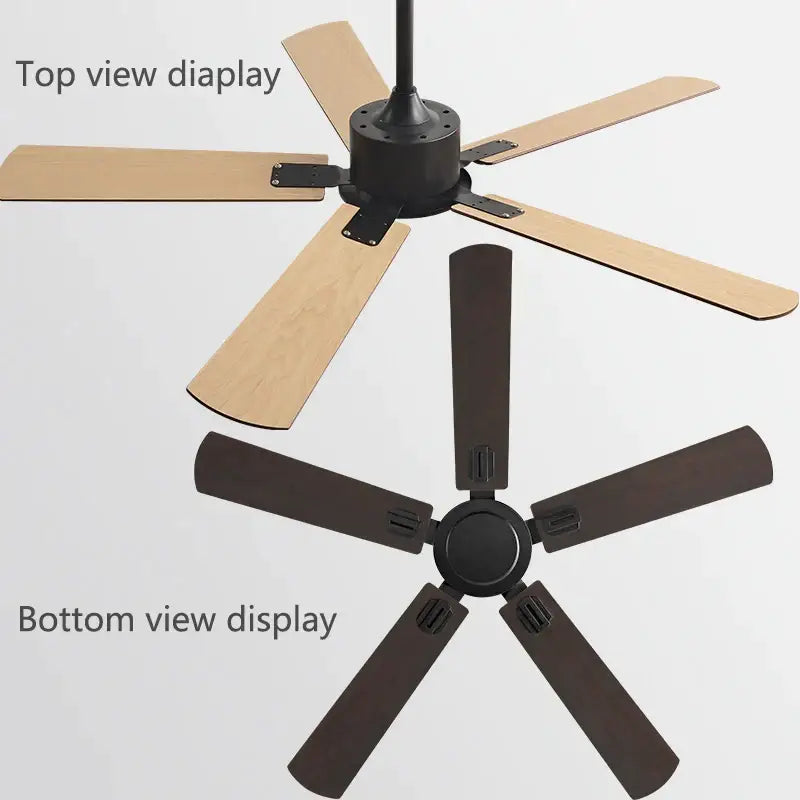 Industrial black ceiling fan with remote control living room