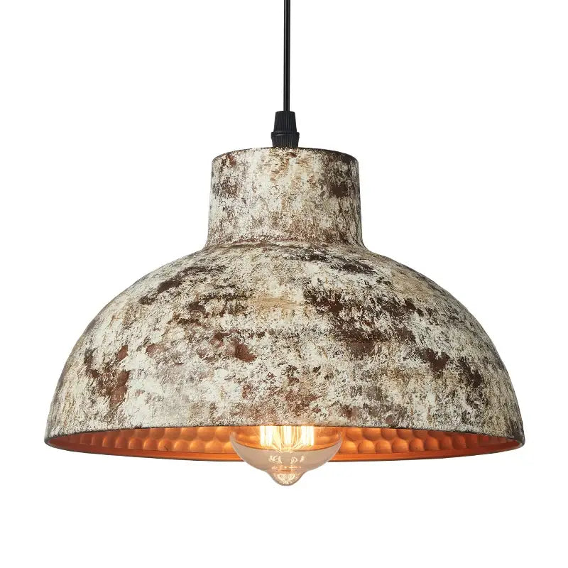 Industrial black hammered metal pendant lamp for kitchen dining room