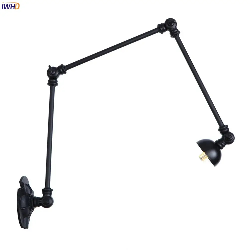 Industrial black iron adjustable wall sconce set of 3 stair light