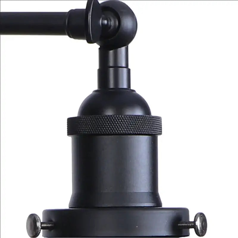 Industrial black iron led wall sconce with pull chain for bedroom