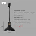 Industrial black matte electric food heating pendant light kitchen
