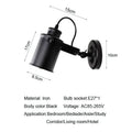 Industrial black vintage wall light with adjustable arm kitchen sconce