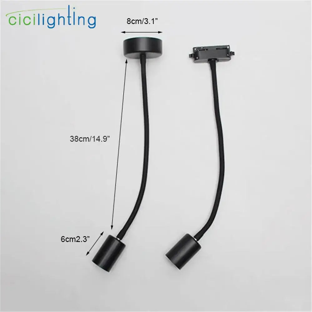 Industrial black & white gooseneck ceiling light kitchen spot lamp