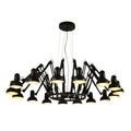 Industrial black & white spider ceiling lamp living room adjustable