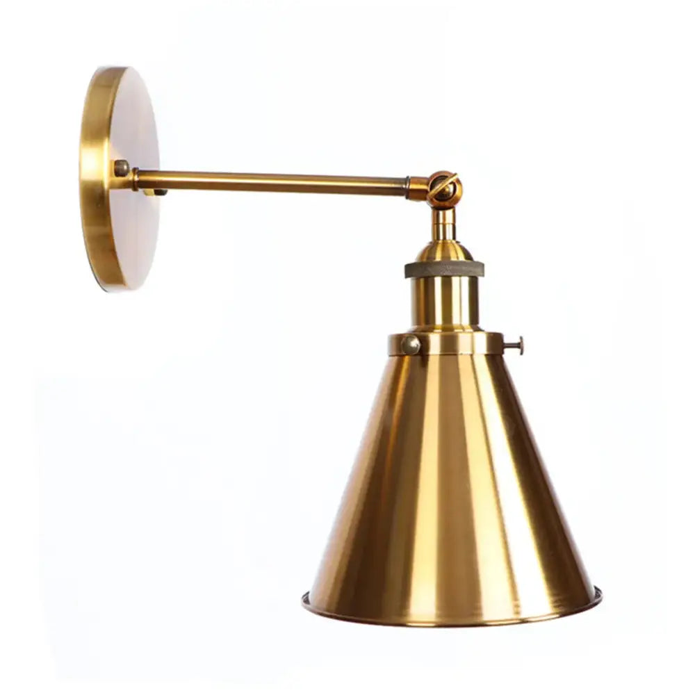 Industrial brass adjustable arm wall sconce garden lamp