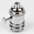 Industrial brass & chrome lamp base holder – dining room pendant