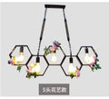 Industrial brass hexagonal pendant light – bar and restaurant dining