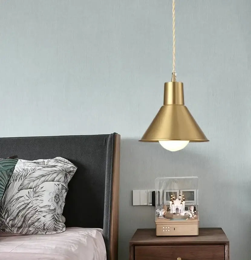 Industrial brass iron art led pendant light kitchen decor
