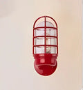 Industrial bronze iron cage guard wall sconce bedroom lantern light