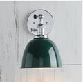 Industrial chrome and black wall sconce lights bedroom dome shade
