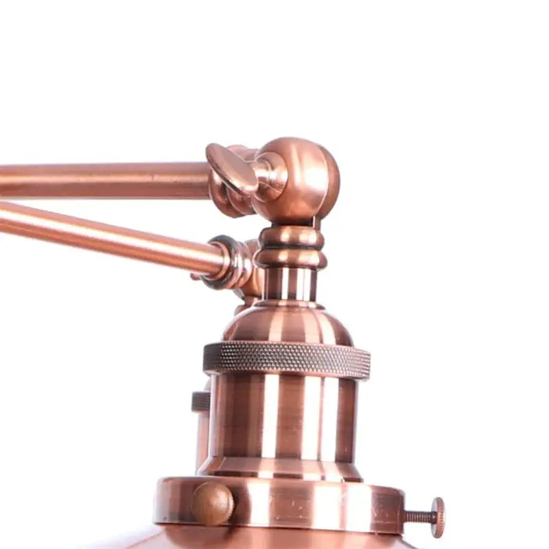 Industrial copper dual head led wall light bedroom sconce