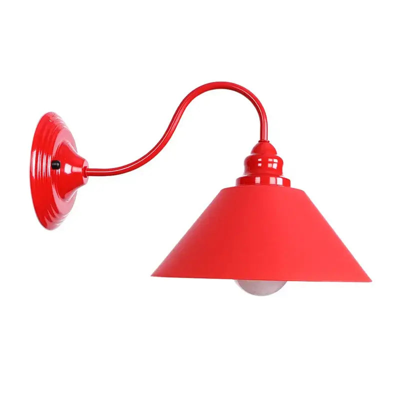 Industrial edison red led wall lamp – bedroom vintage sconce