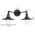 Industrial gold vintage led wall lights bedroom double arm sconce