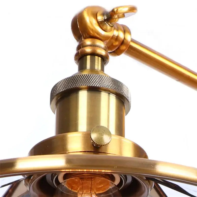 Industrial gold vintage led wall lights bedroom double arm sconce