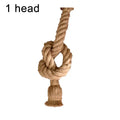 Industrial hemp rope pendant light dining room multi bulb chandelier